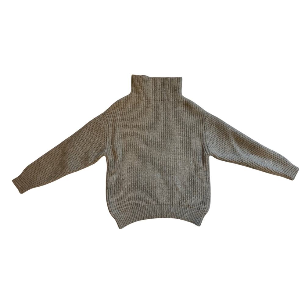 Wilfred Aritzia Montpellier 100% Merino Wool Chunky Turtleneck Sweater Oatmeal S - Picture 4 of 16